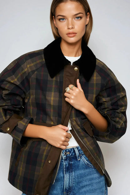 Tessa - Classic Plaid Tailored Jacket