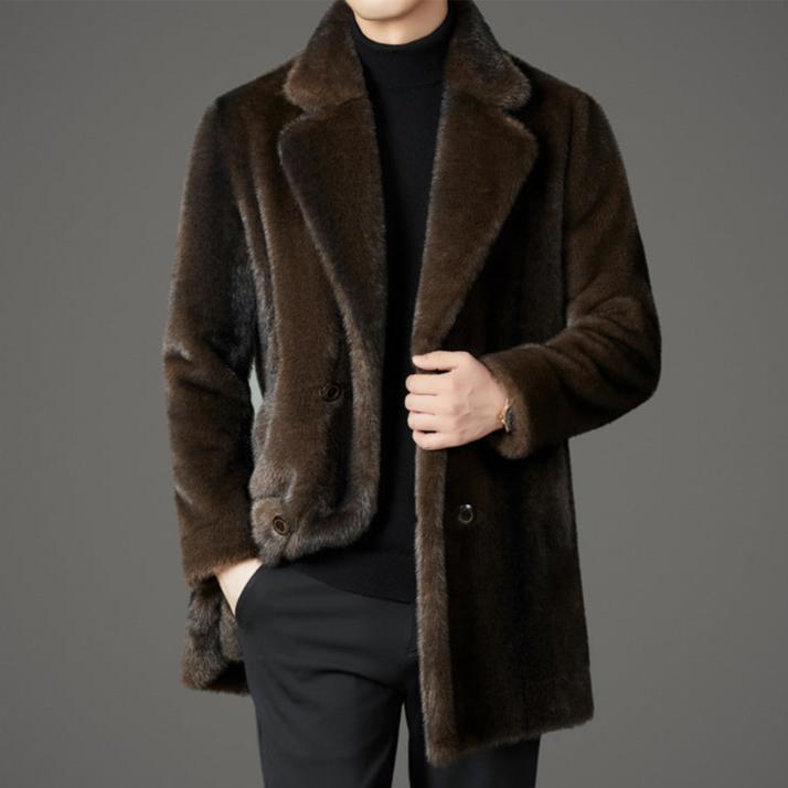 Romano™ Men's Luxury Faux Fur Coat