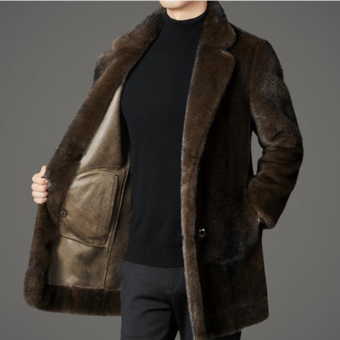 Romano™ Men's Luxury Faux Fur Coat