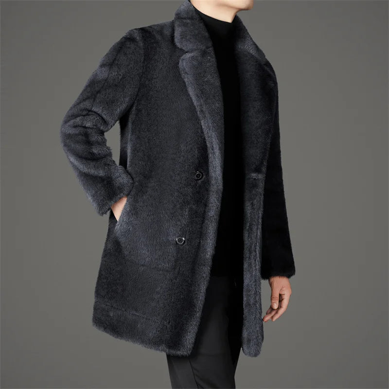 Romano™ Men's Luxury Faux Fur Coat